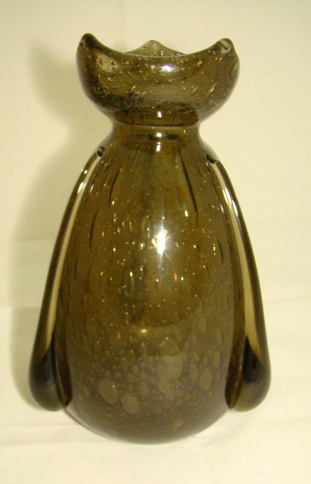 Vidrio antiguo con firma de Schneider, decoración francesa, forma elegante