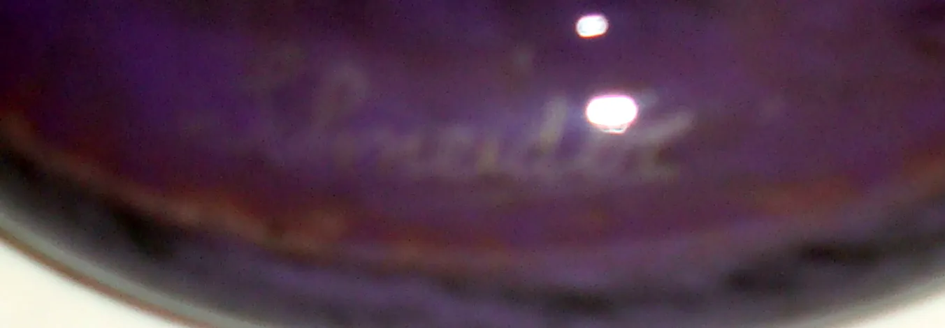 古老的紫色签名玻璃（施耐德）