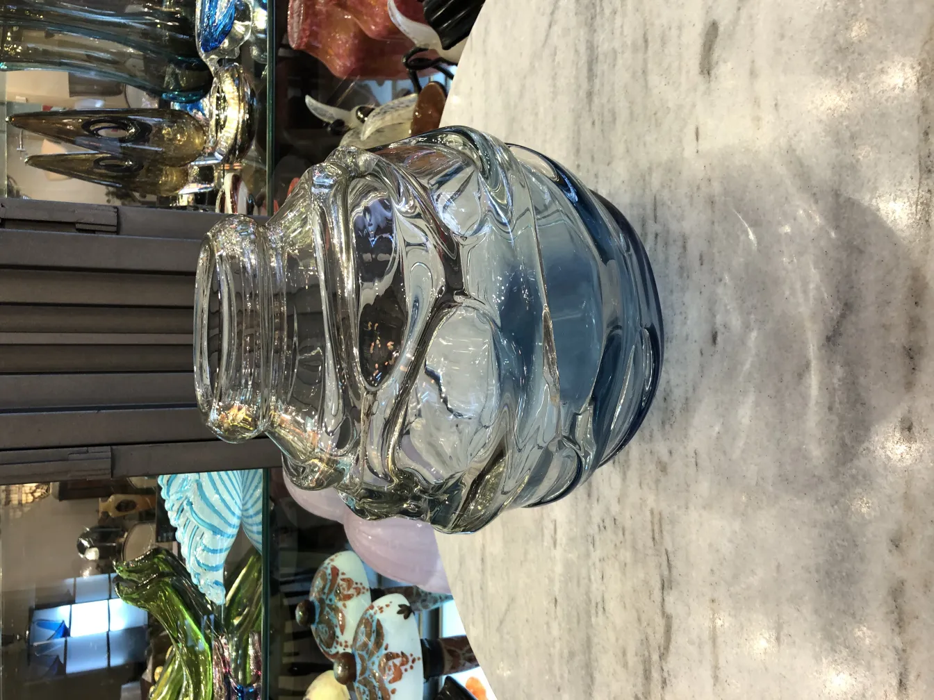 Einzigartiges Design antikes signiertes Glas von Schneider