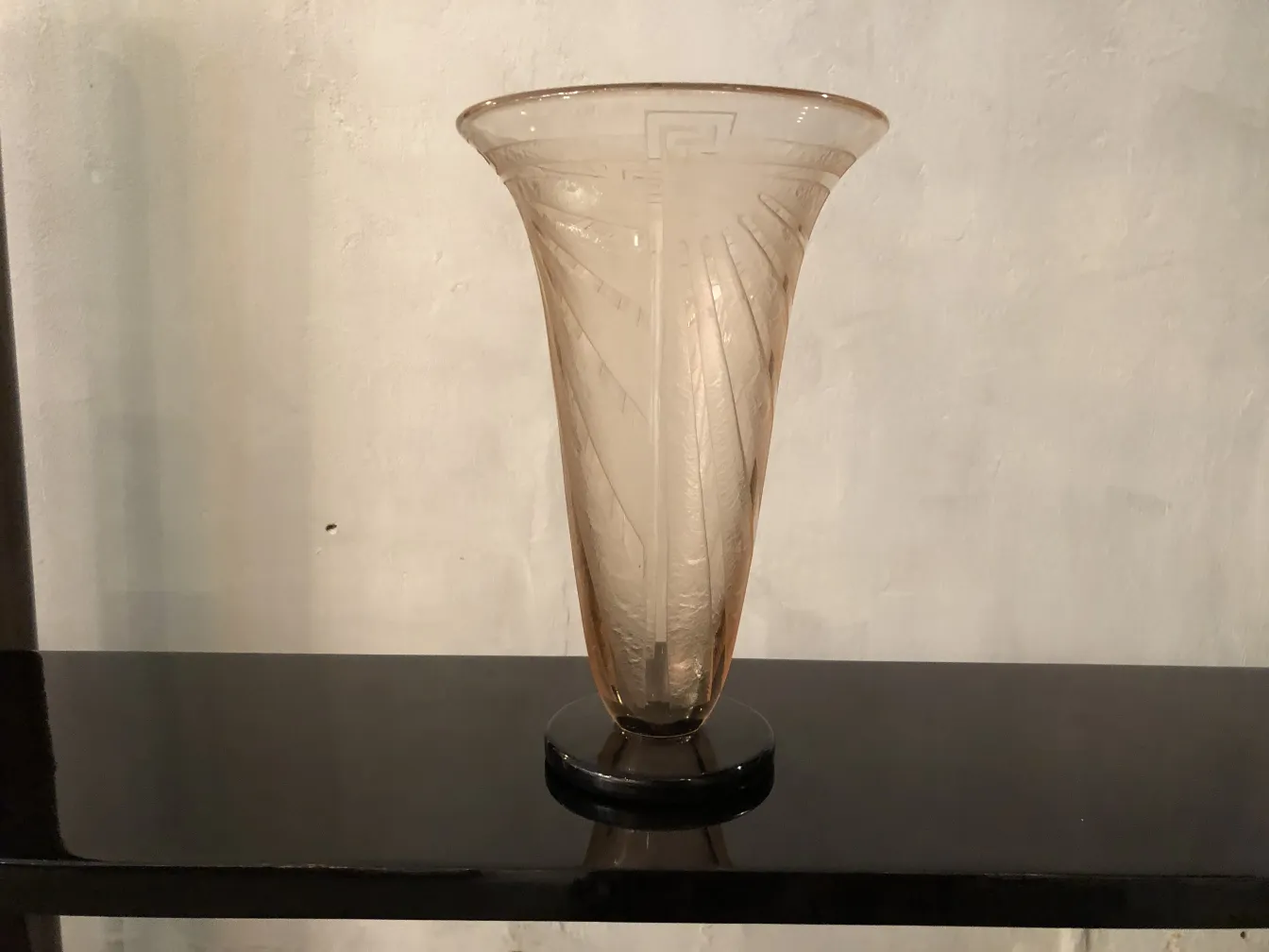 dekoratives Glas mit Unterschrift von Schneider, elegantes Design