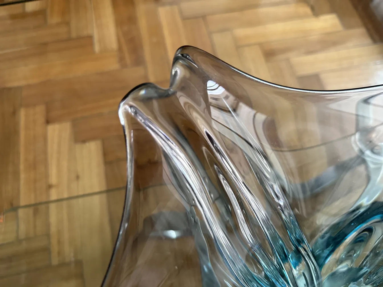 cristal de murano antigo decorativo com tons azuis