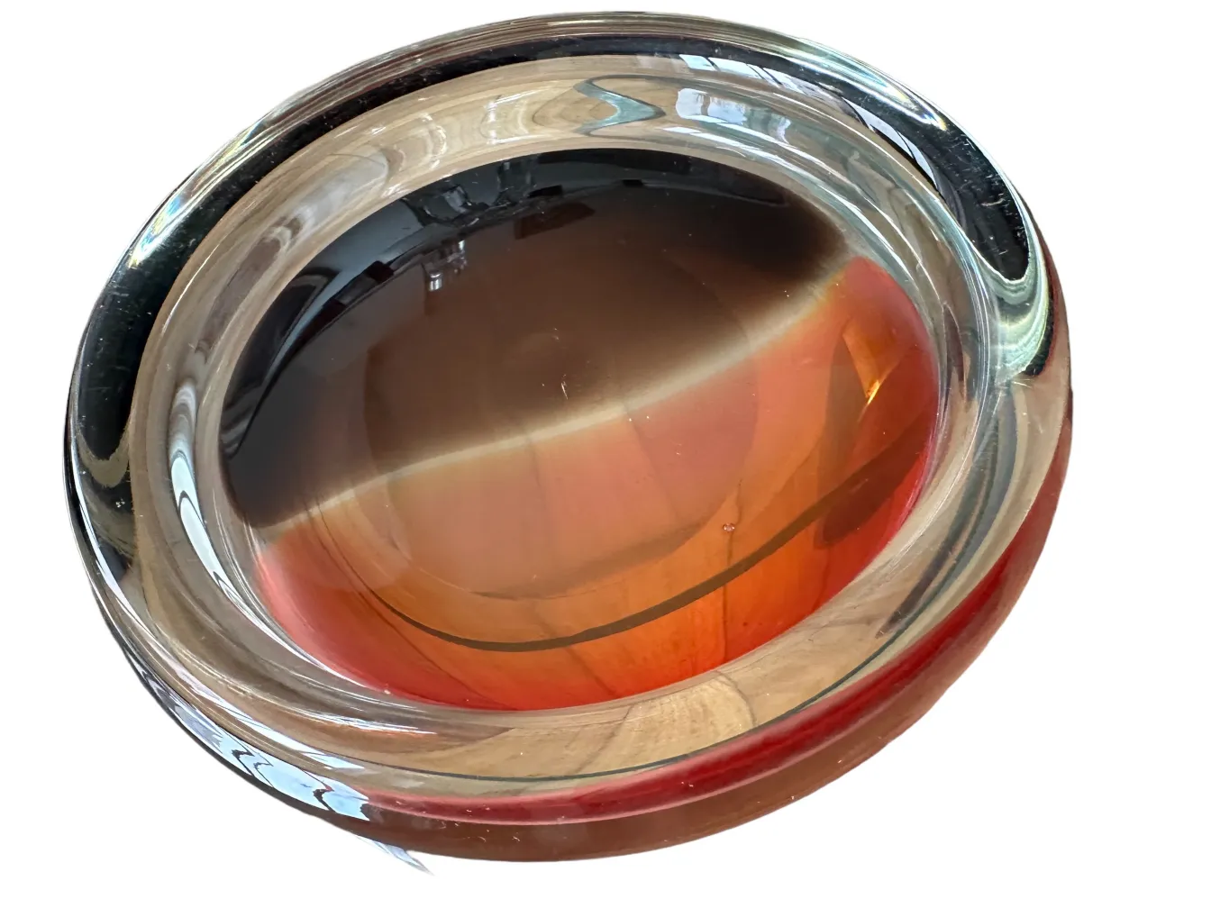 색조가 있는 고대 무라노 유리 장식품