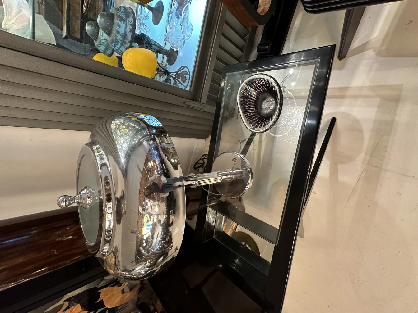 Antique Murano glass with decorative and shiny design