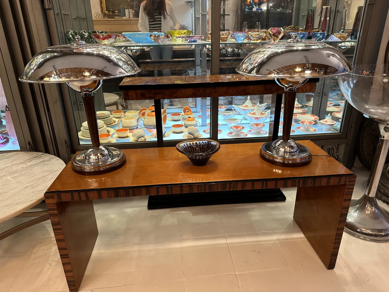 table lamps with decorative antique murano glass