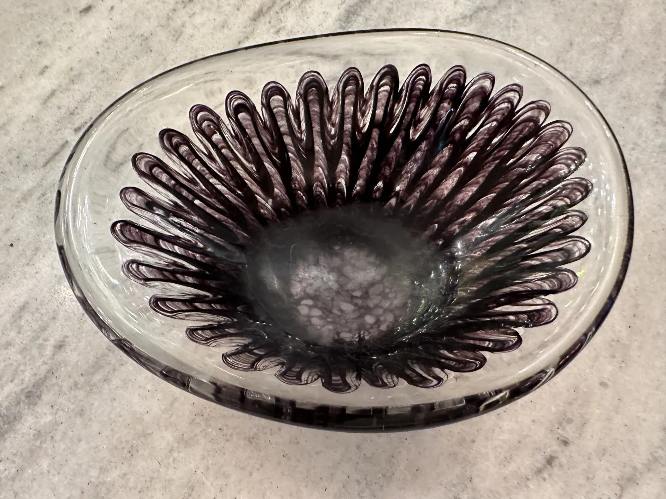 beautiful murano glass with purple details