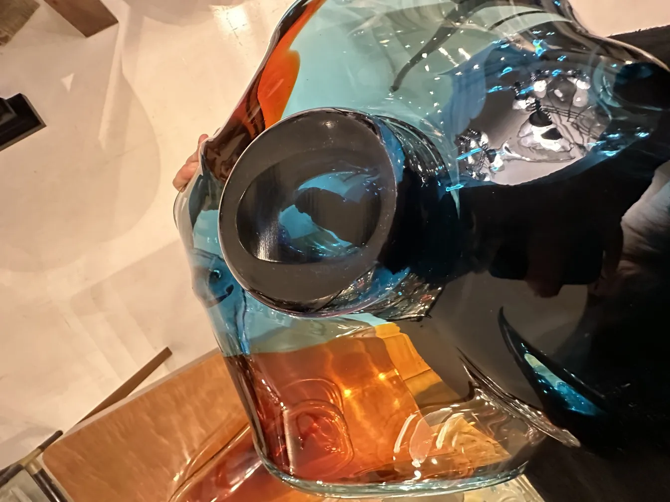 vibrantly colored antique murano glass piece