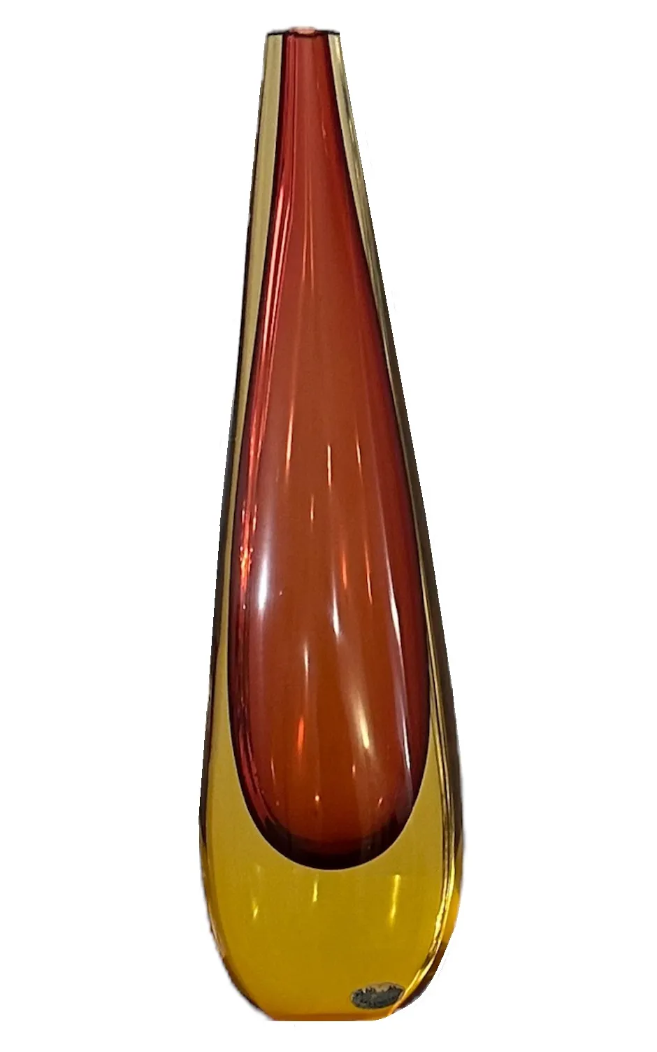 decorative antique with warm color glass and sleek shape