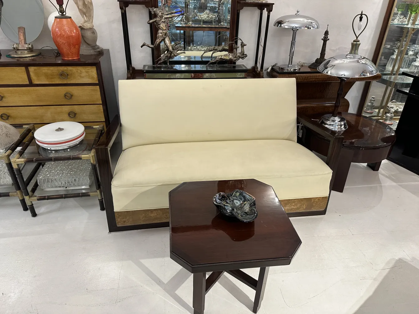 antique murano glass decorative piece in an elegant setting