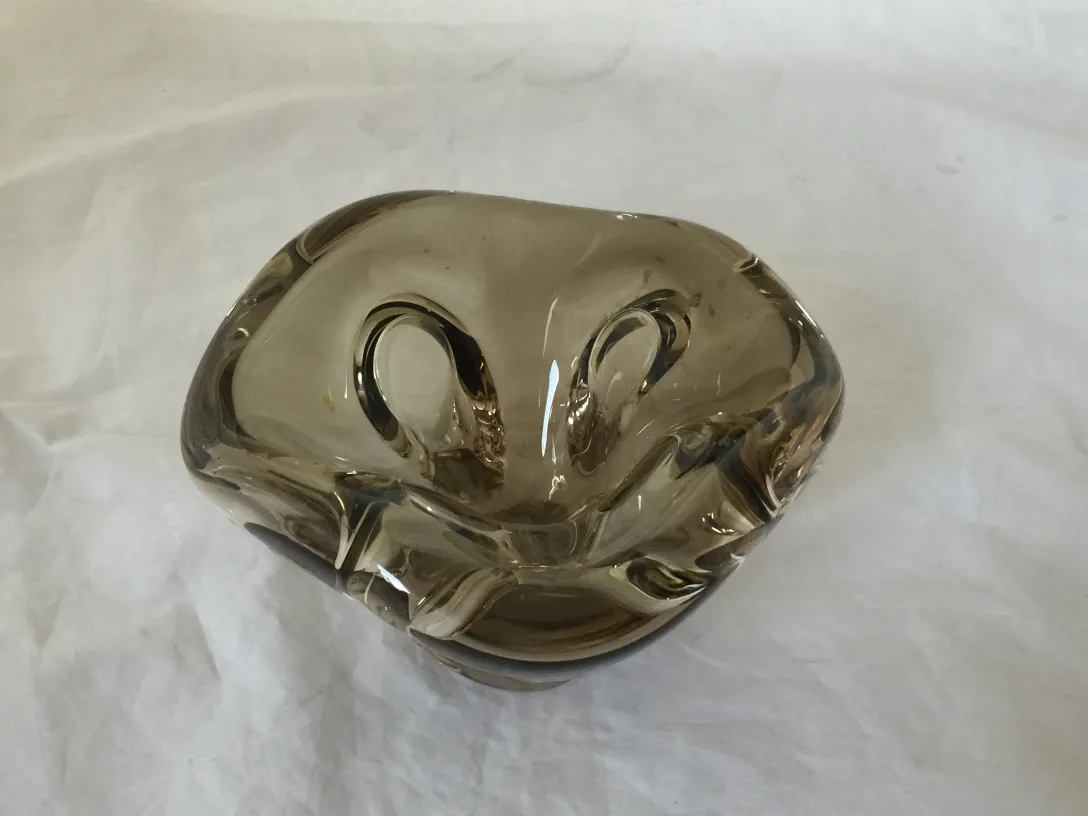 antique murano glass with elegant smoky design