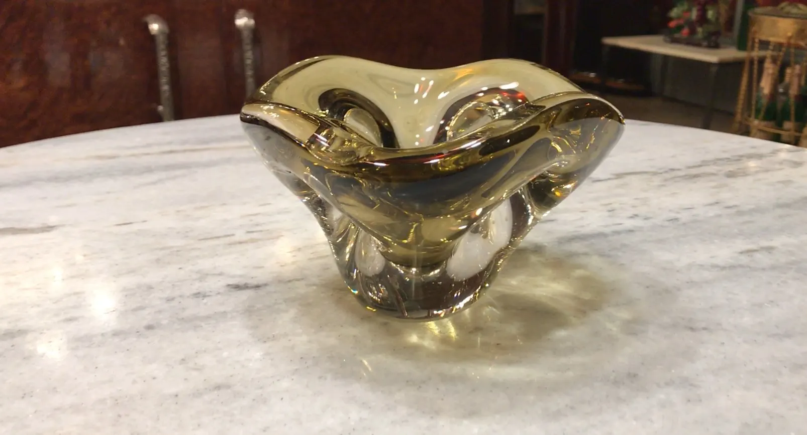 Antique Murano glass with elegant and shiny shape, decorative