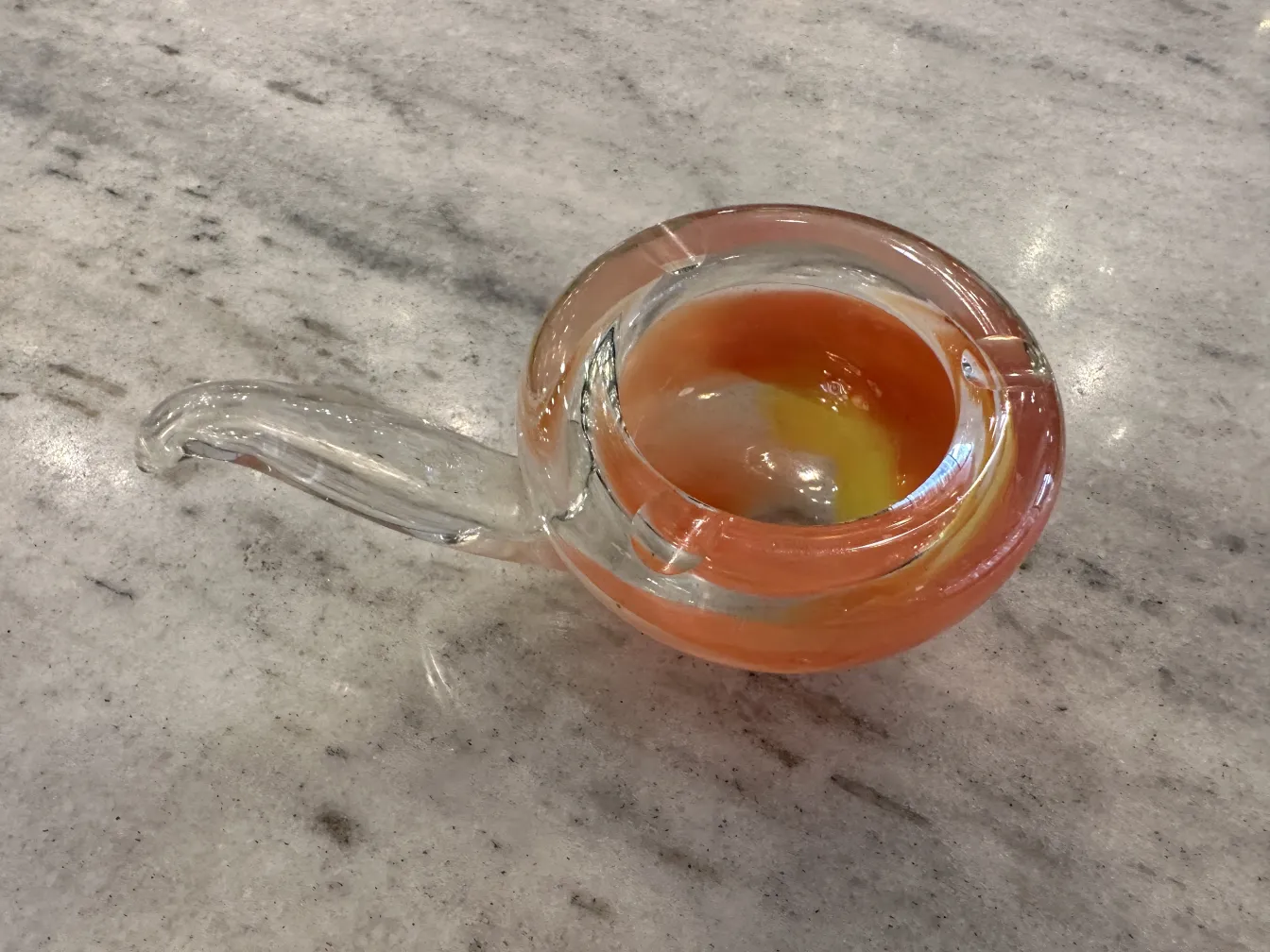 Antique Murano glass decorative piece in warm tones