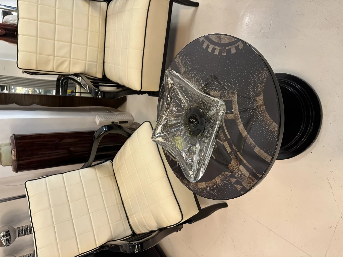 antique murano glass decoration on table