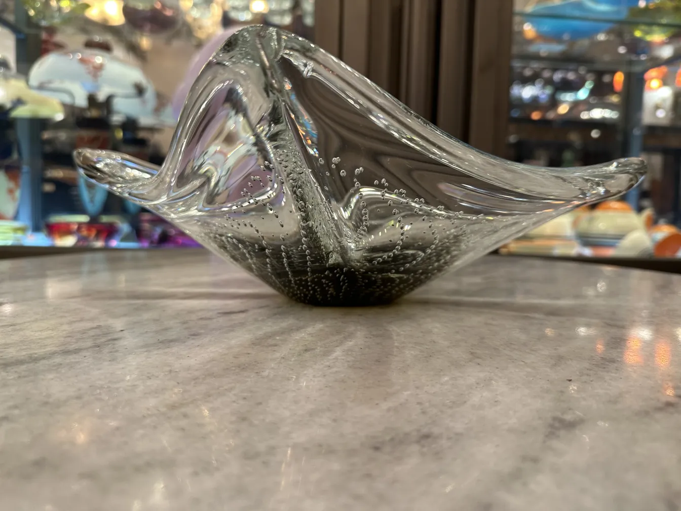 antiguo cristal de murano decorativo con burbujas