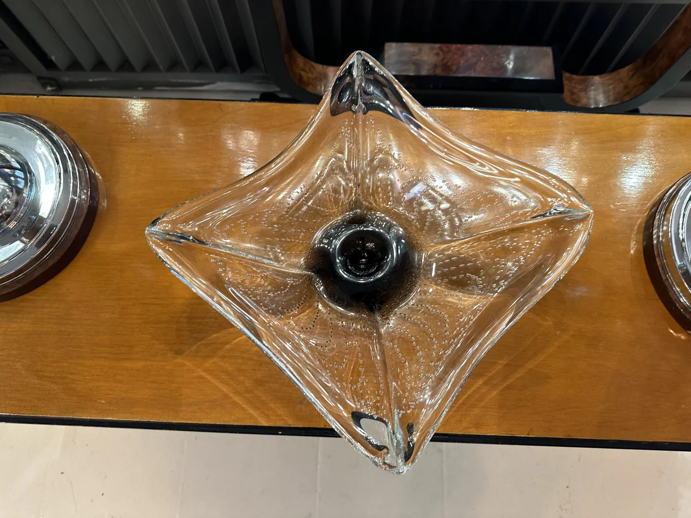 Antique Murano glass with an ornamental shape