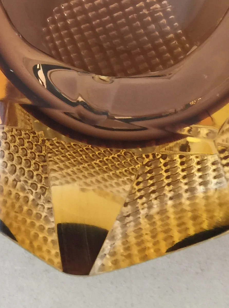 belo cristal de murano antigo com detalhes dourados