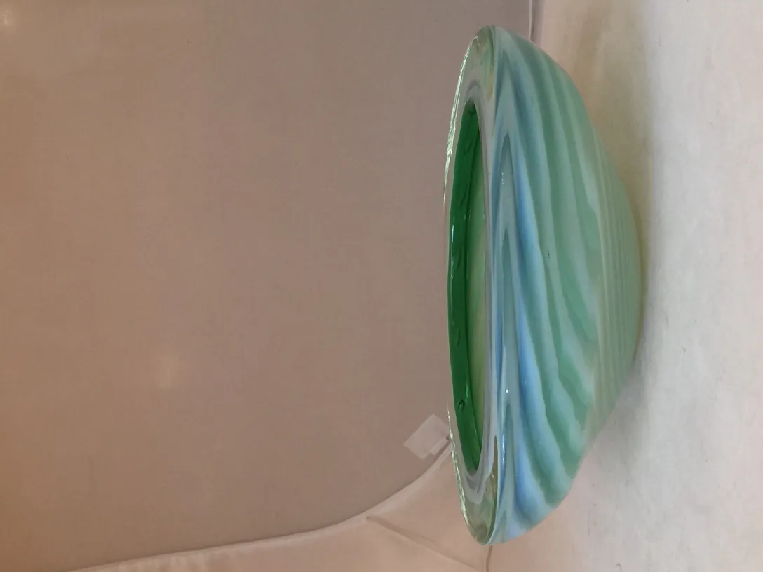 Antique Murano glass in green and blue tones, decorative