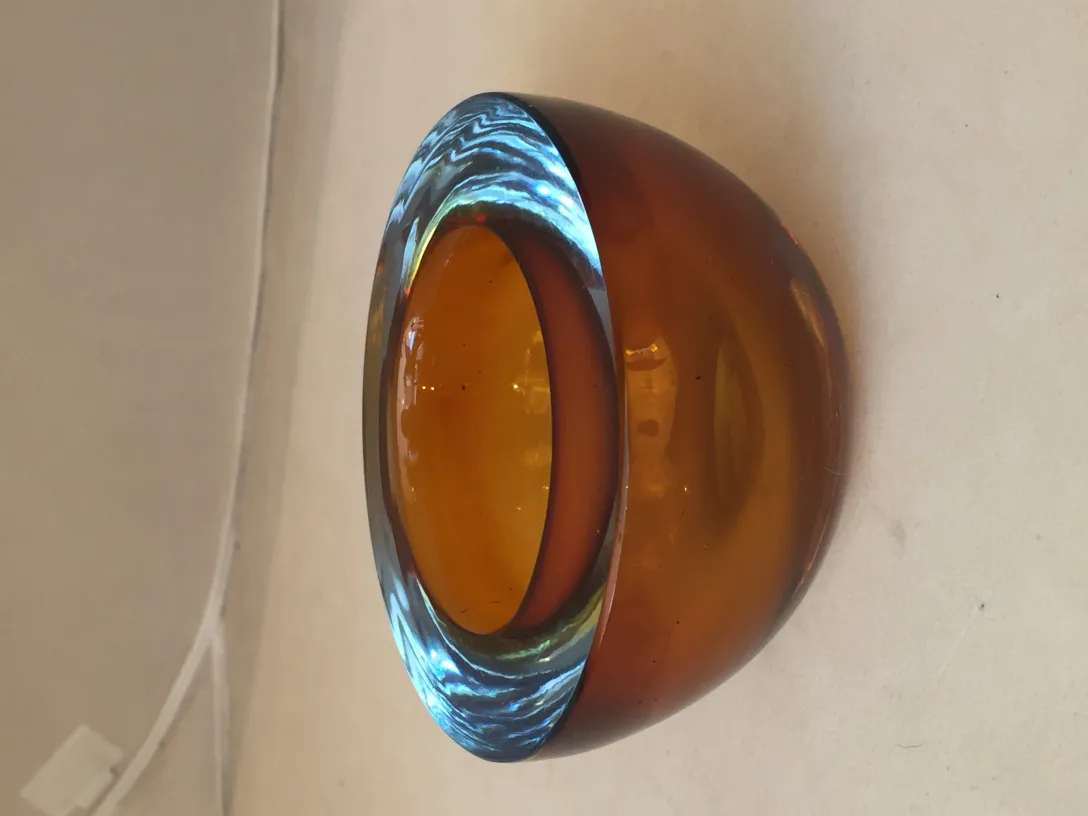 古代穆拉诺玻璃黄琥珀碗