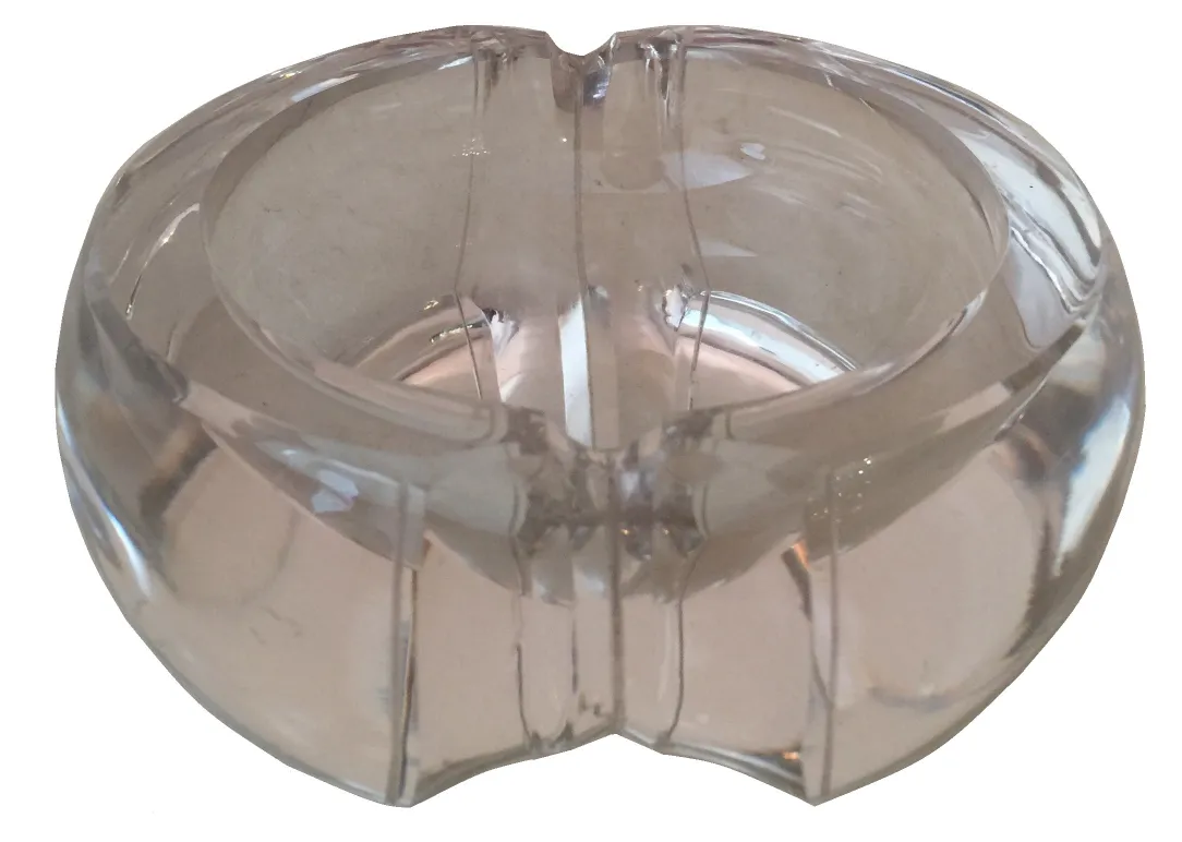 antik murano-glas aschenbecher mit klarer, eleganter form