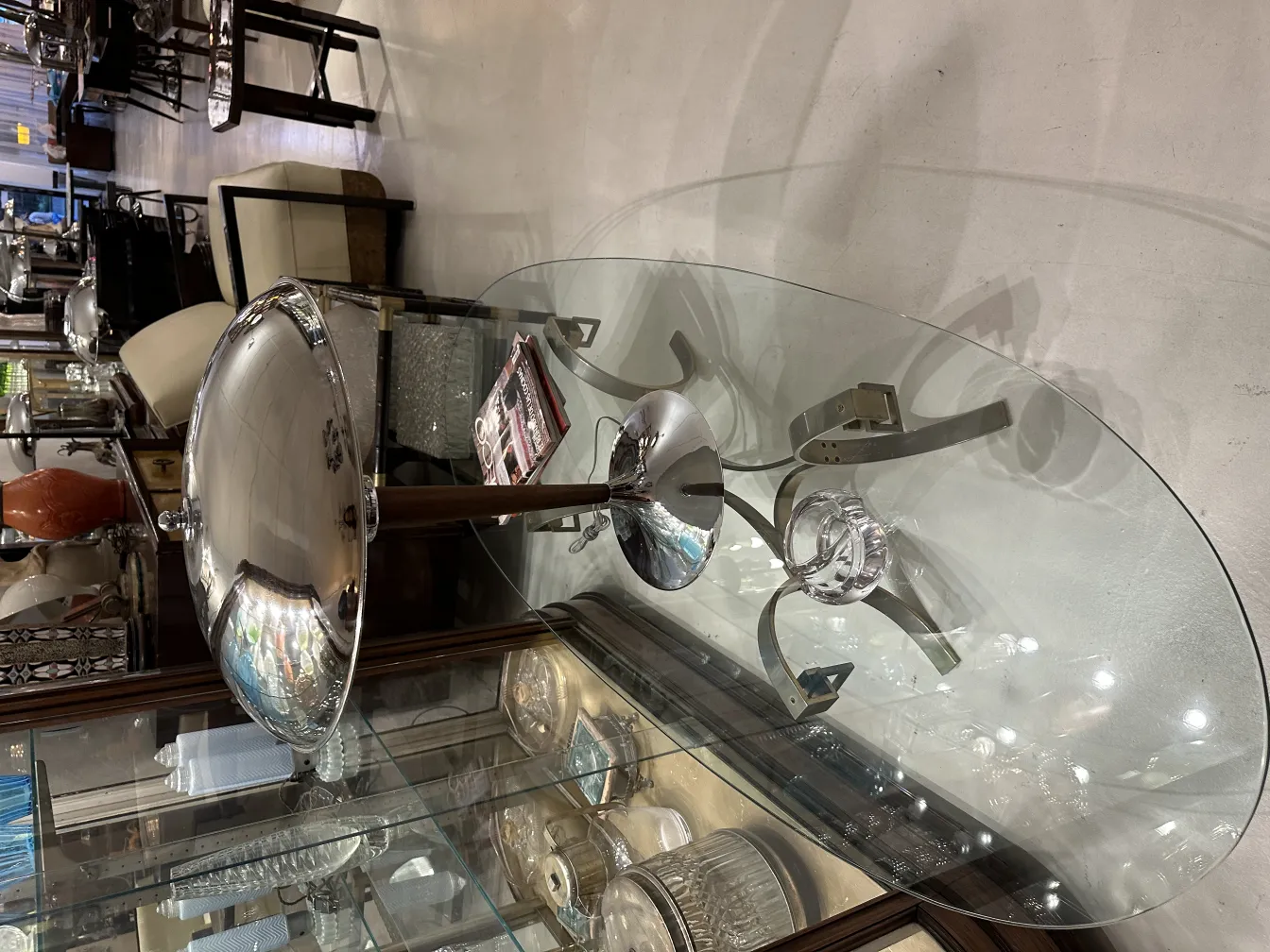 magnifique pièce antique en cristal de murano aux formes élégantes