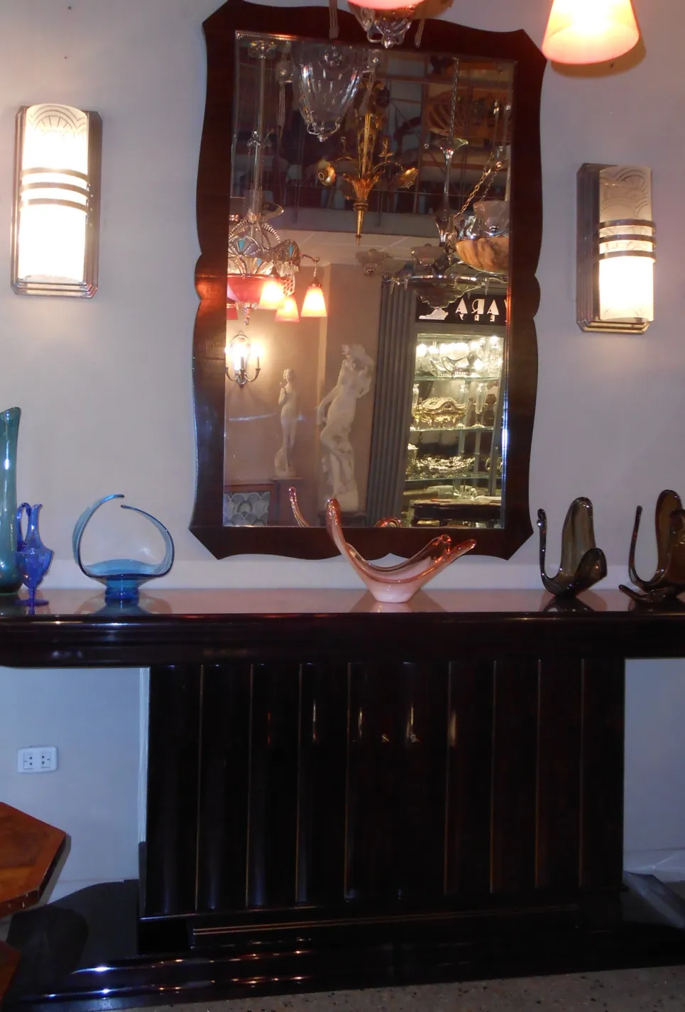 decorazione antica in vetro di murano di diversi colori