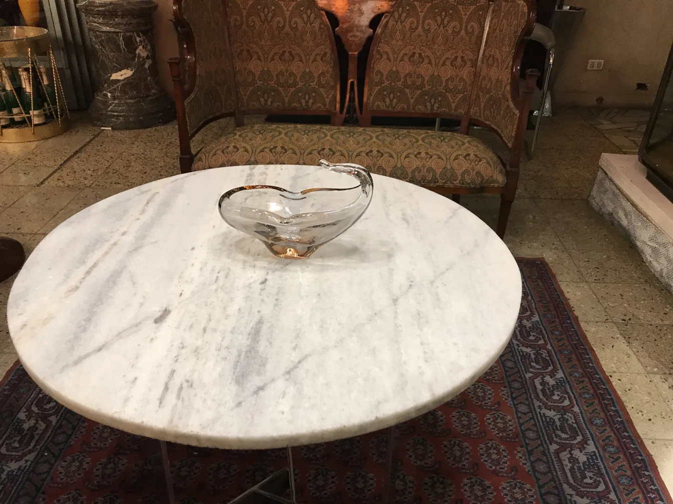 Heart-shaped antique Murano glass, decorative item