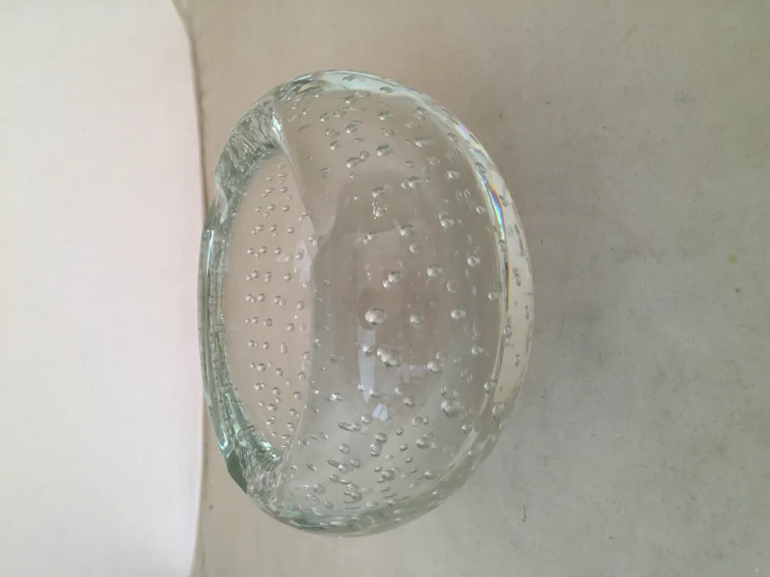 decorativo cristal de murano con burbujas claras