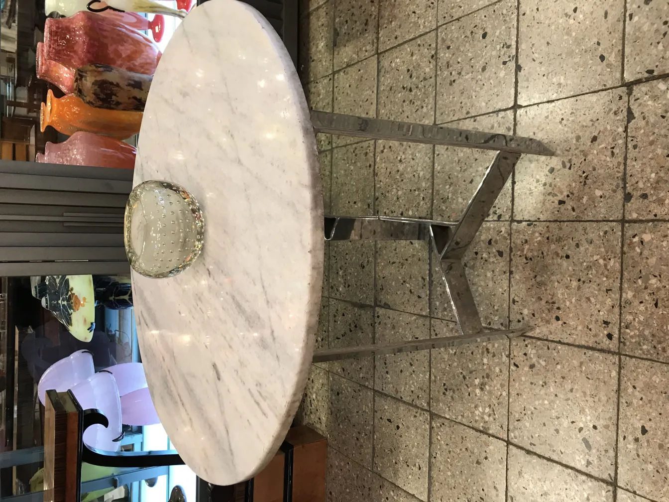 dekorative murano-glas schüssel in ovaler form mit klaren detaljer