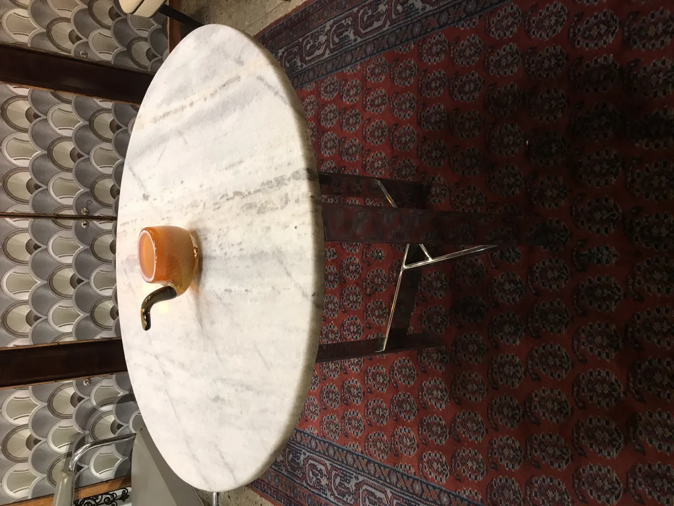 antique murano glass vase on a table