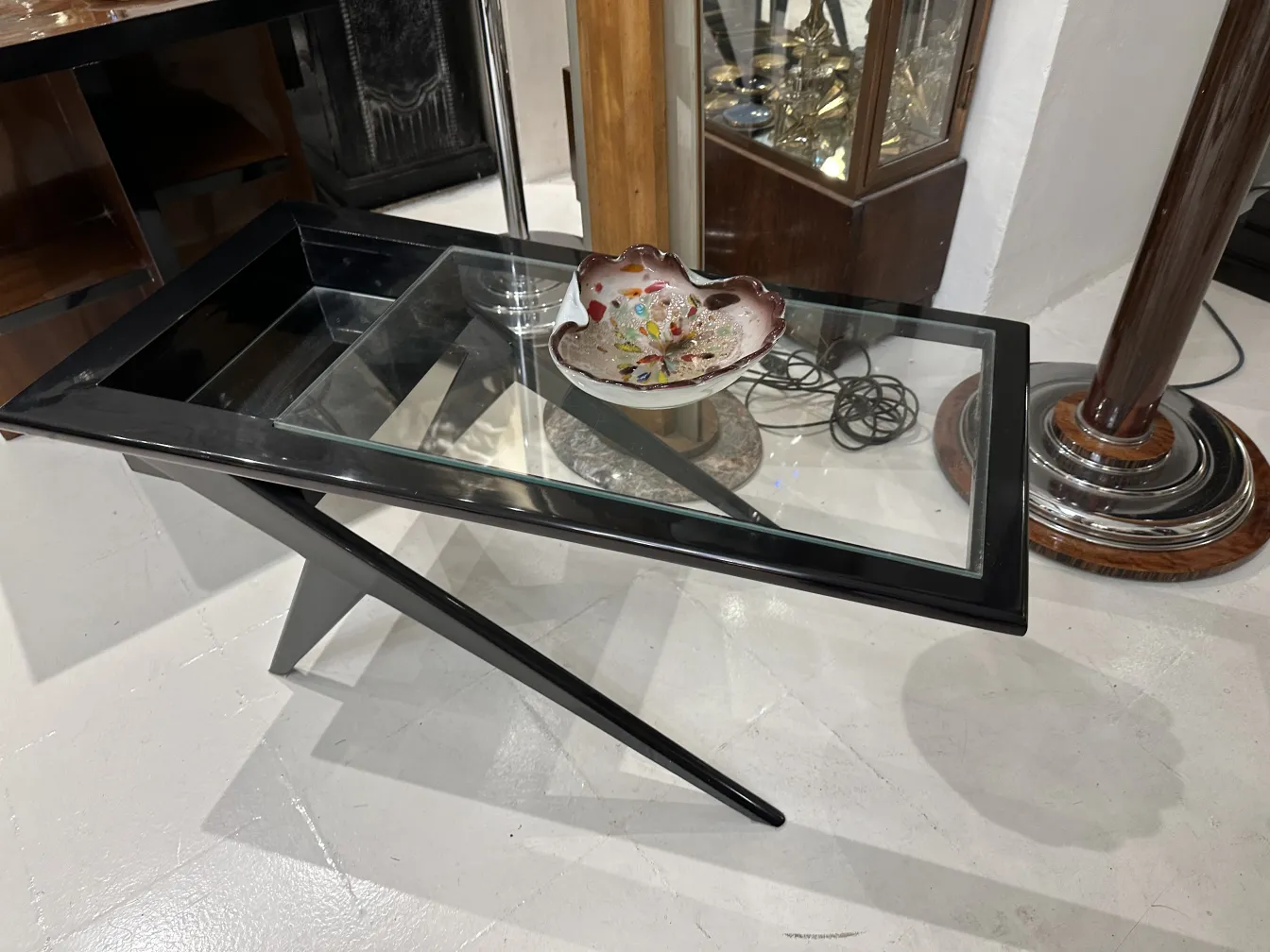 decorativa antigüedad de cristal de murano con colores vivos