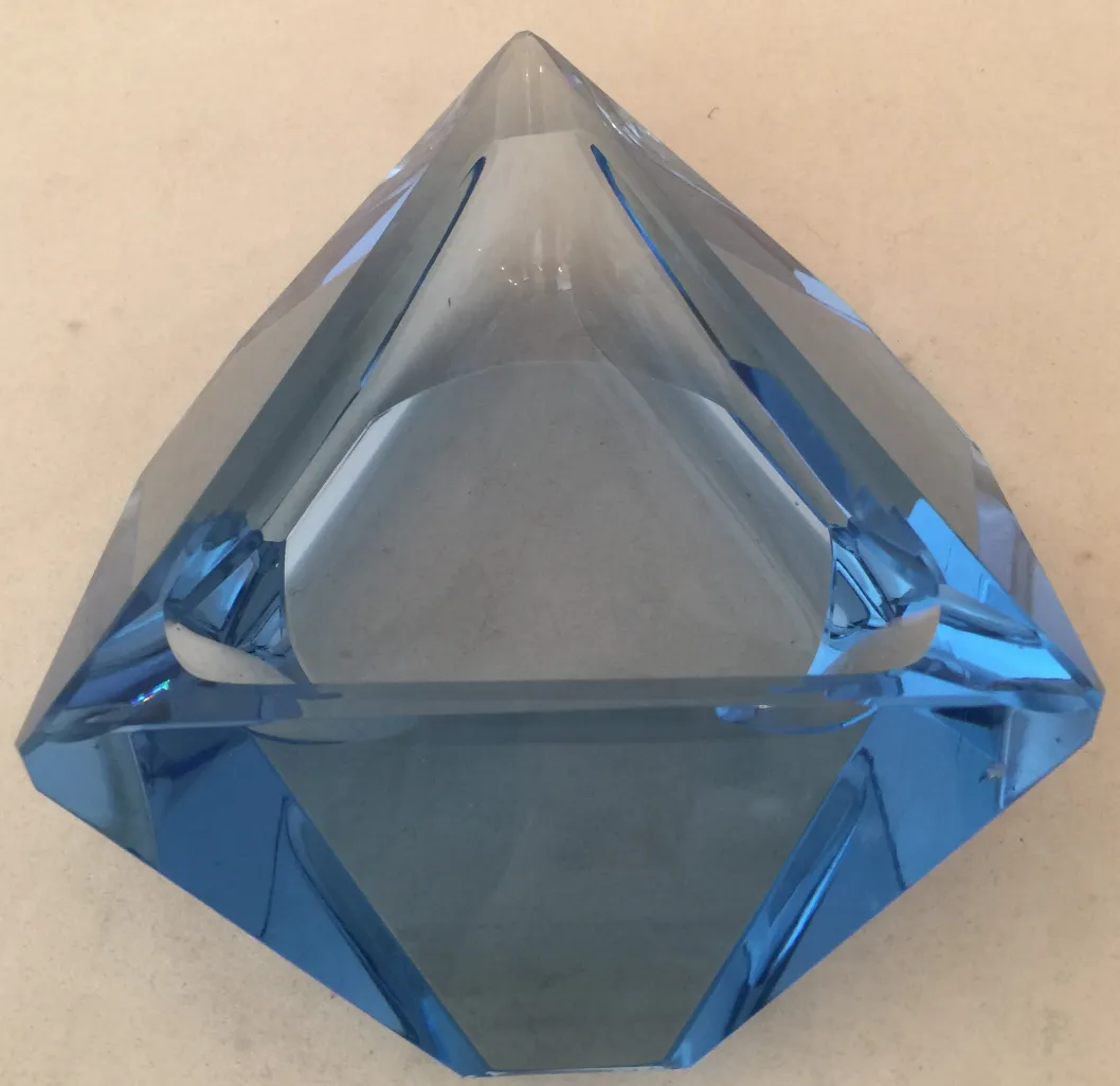 decoração antiga de cristal de murano em azul