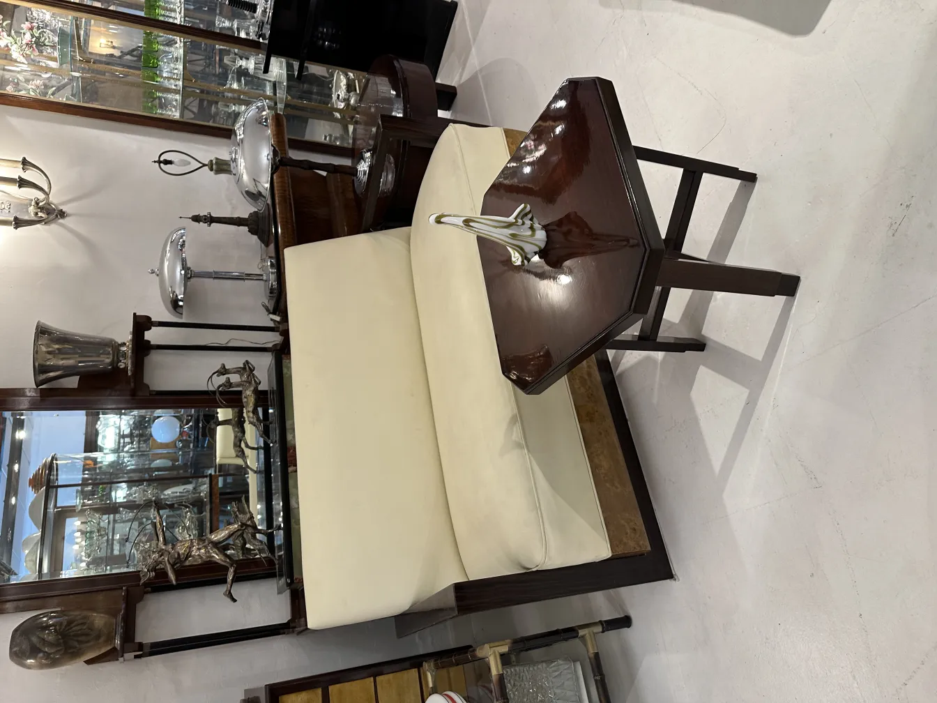 lindo cristal de murano antigo em vitrine