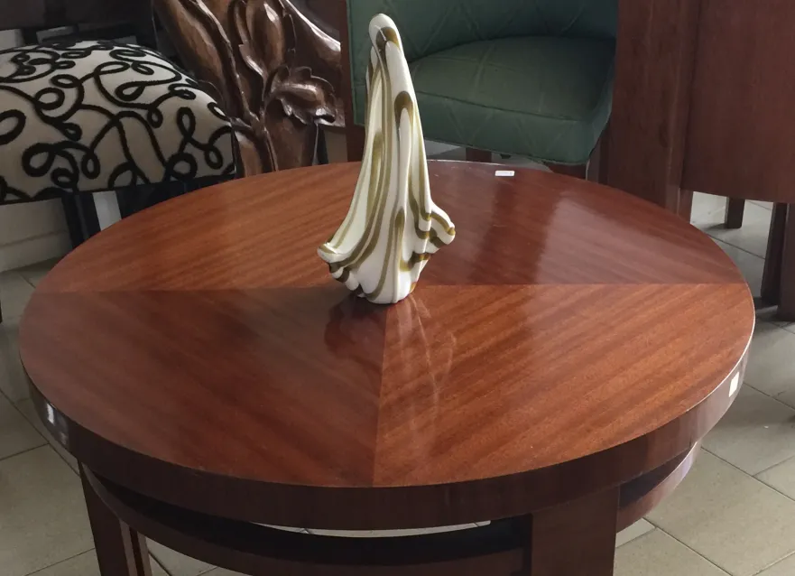 古董穆拉诺玻璃装饰品，奶油和绿色