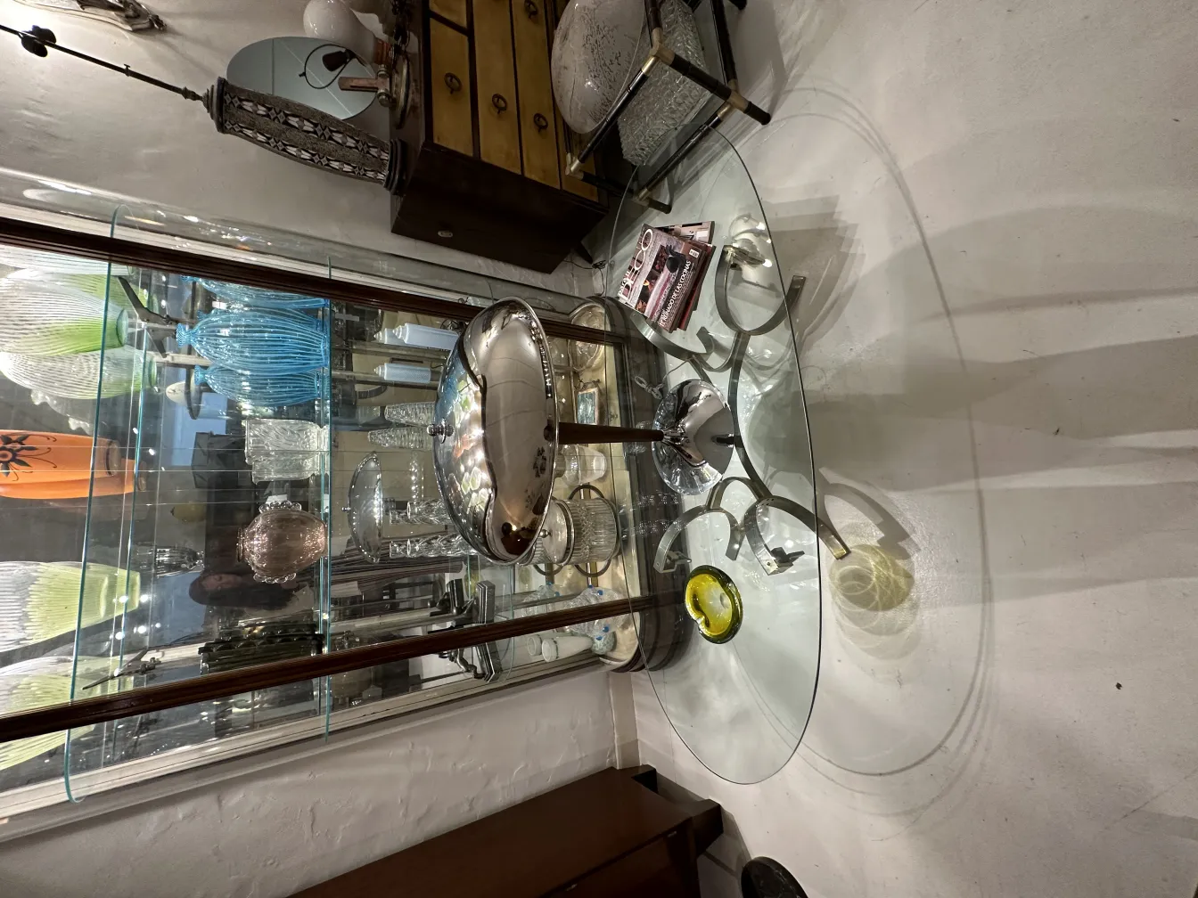 decoração antiga de cristal de murano vibrante, várias formas e cores