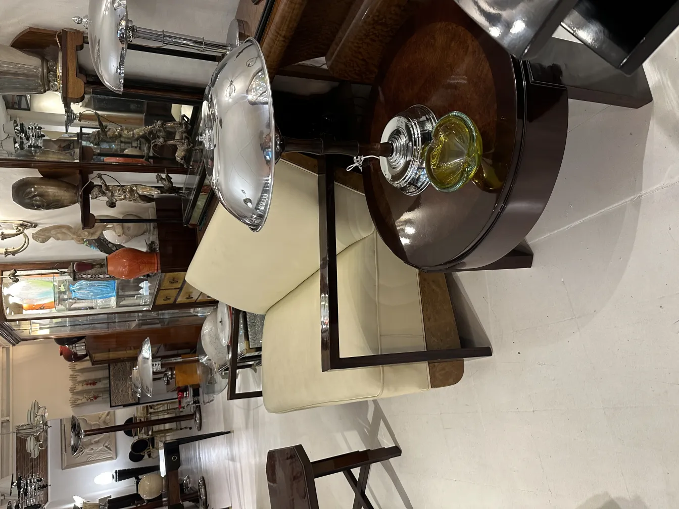 Antique Murano glass with elegant shapes in an antique setting