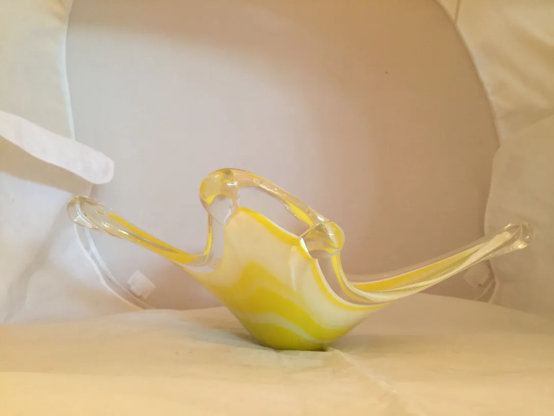 beautiful murano glass in shades of yellow, with elegant shapes