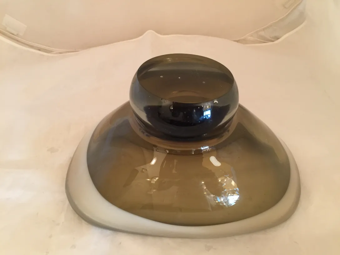 Antique Murano glass in smoky color with elegant shape