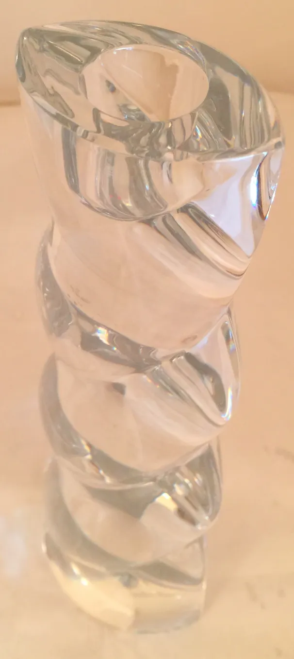 pièce en cristal de murano en forme de spirale, claire et décorative