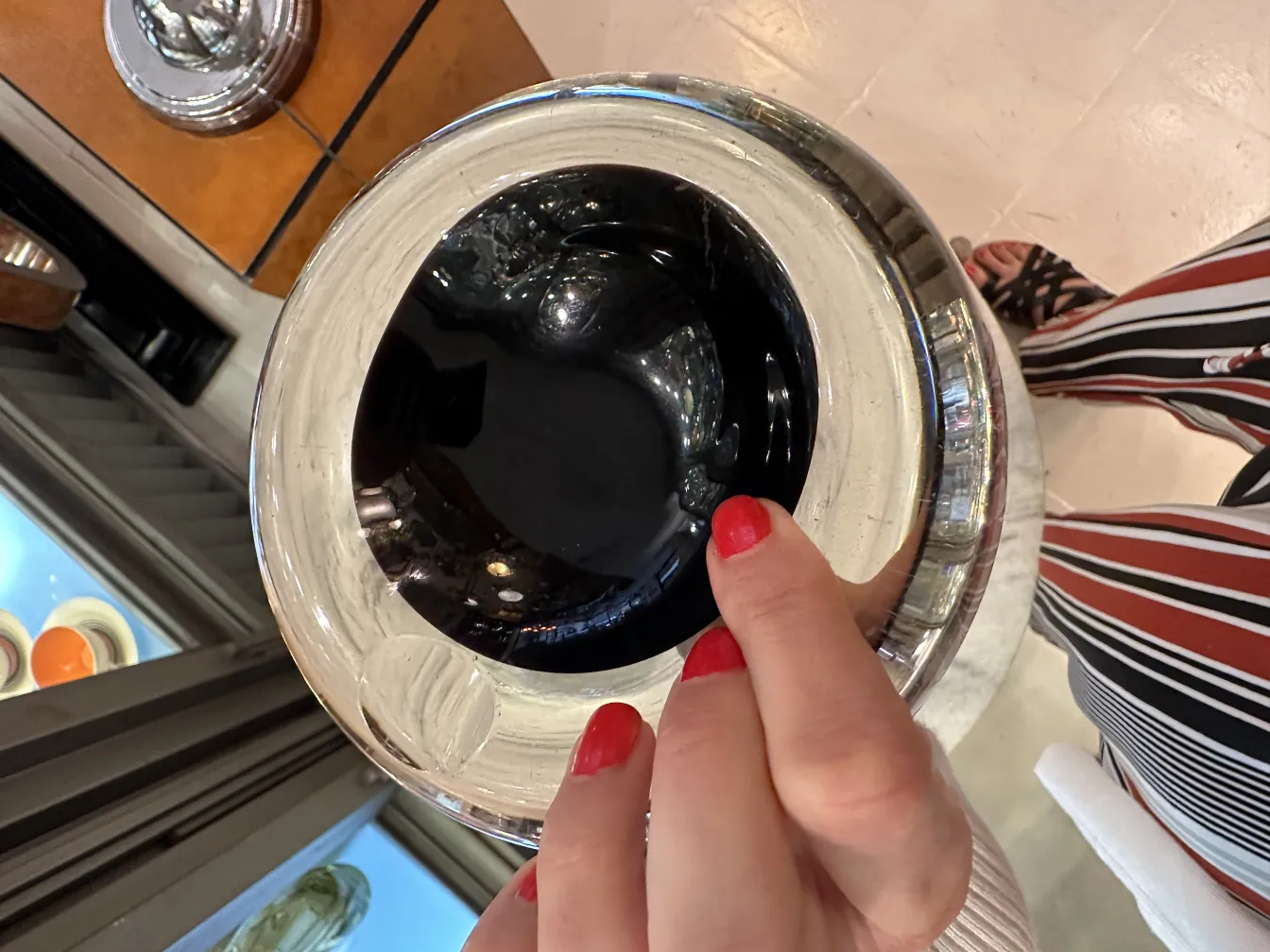 pièce antique de cristal de murano, forme ronde et brillante