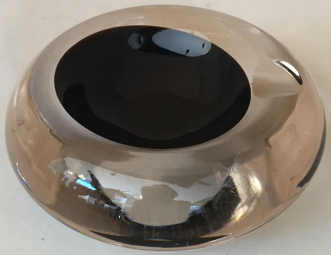 antico vetro di Murano con design ovale nero