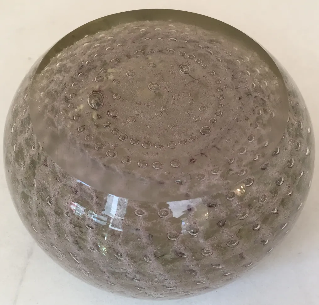 sfera antica in vetro di murano con bolle