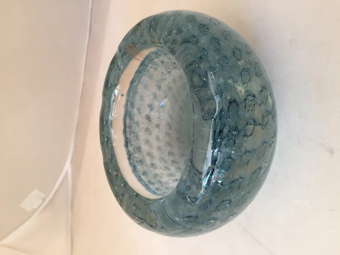 clear decorative murano glass with rounded shape