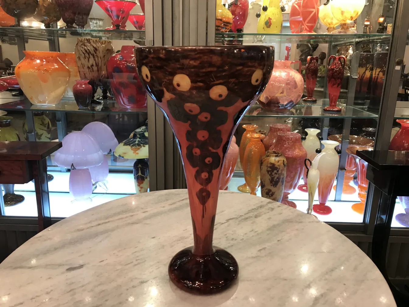 고대 서명 유리잔le verre 화려한 디테일