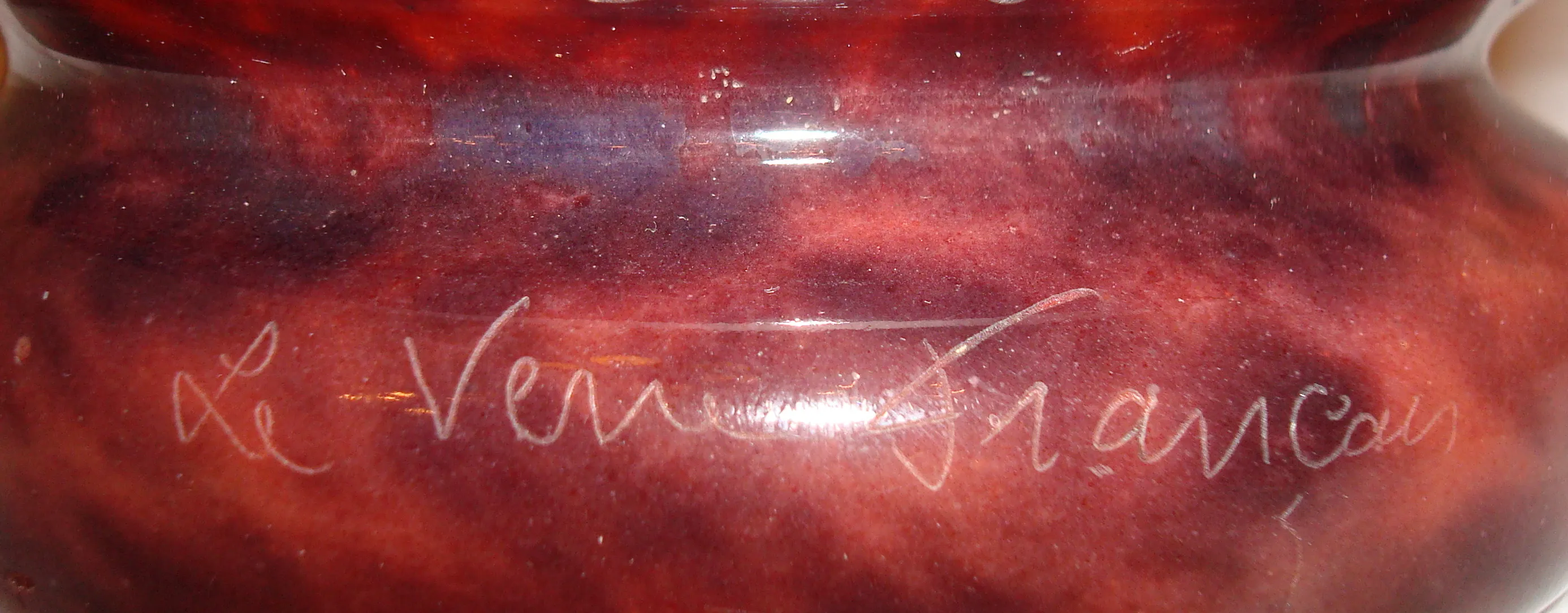 ancienne collection de verre signé le verre avec design unique