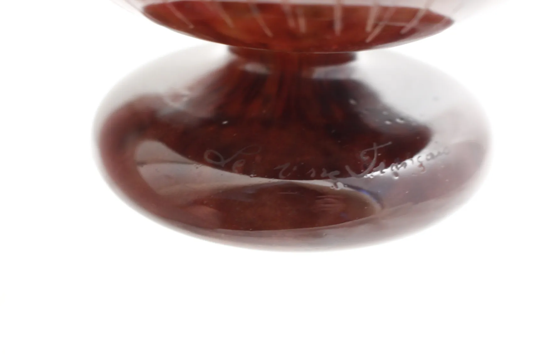 पुरातन हस्ताक्षरित कांच le verre, शानदार और अद्वितीय, स्पष्ट हस्ताक्षर के साथ.