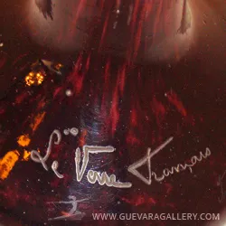 زجاج موقّع بألوان داكنة، قديم (Le Verre)