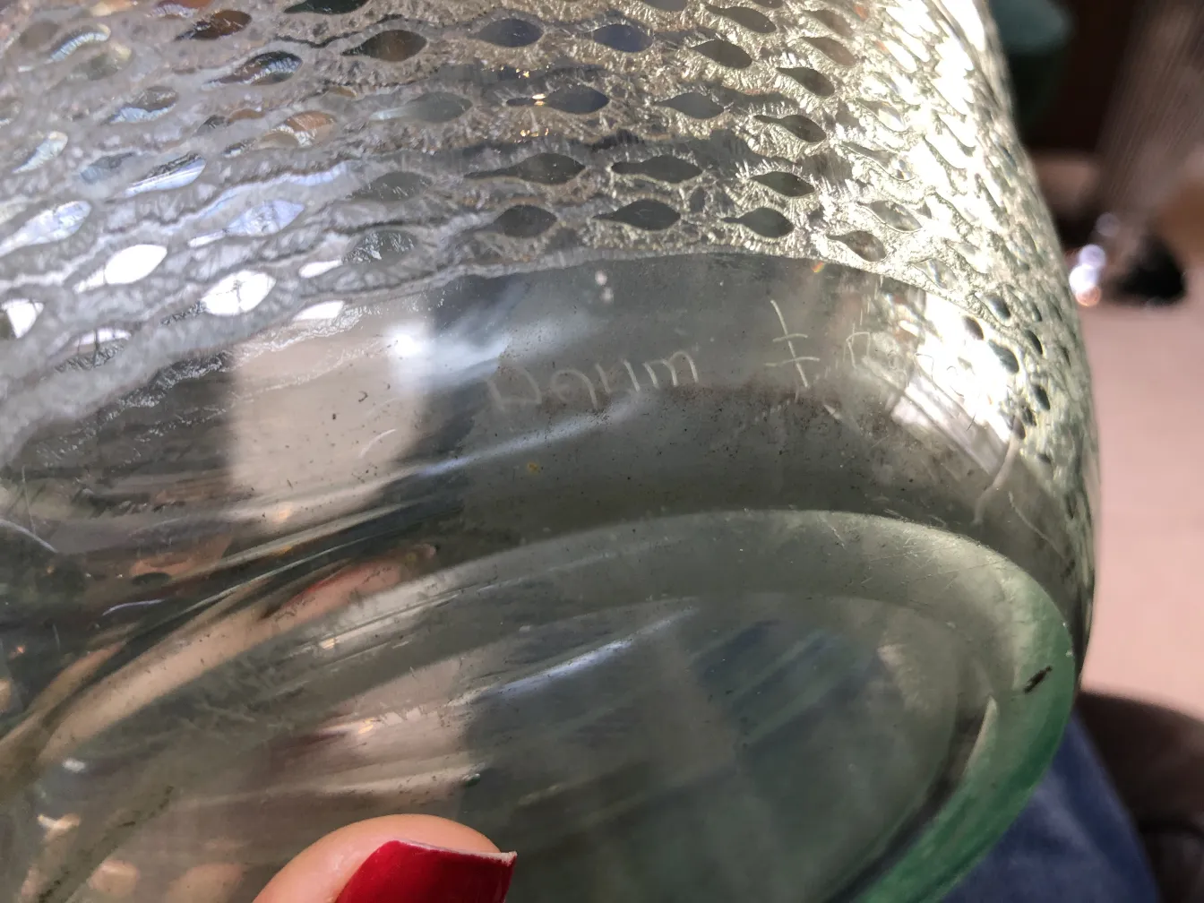 Antique signed glass Daum Nancy showcasing intricate designs