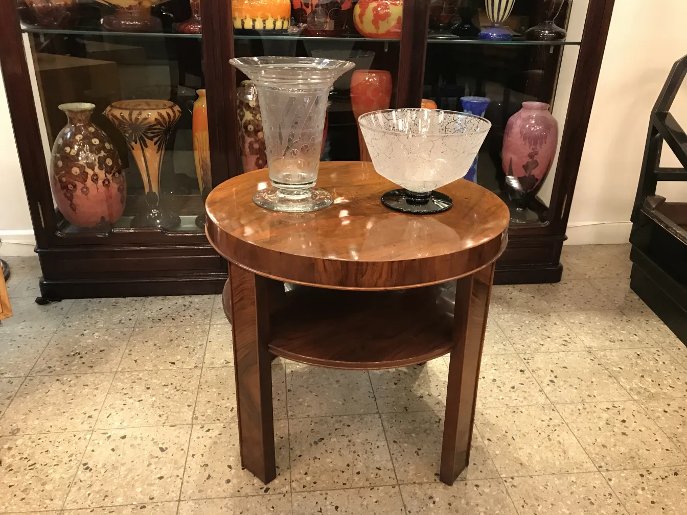 Decorazione antica con vetro firmato Daum Nancy, stile elegante