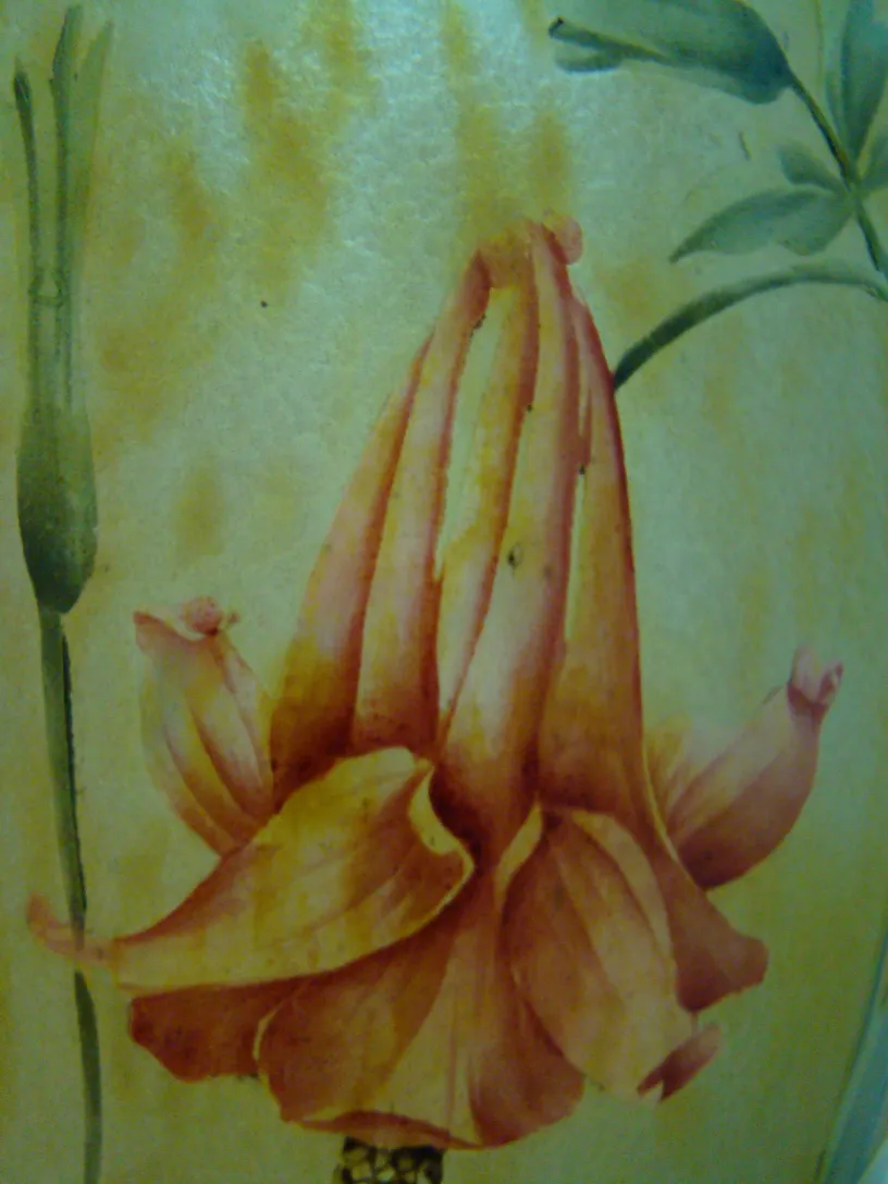 Vetro antico firmato da Daum Nancy con motivi floreali