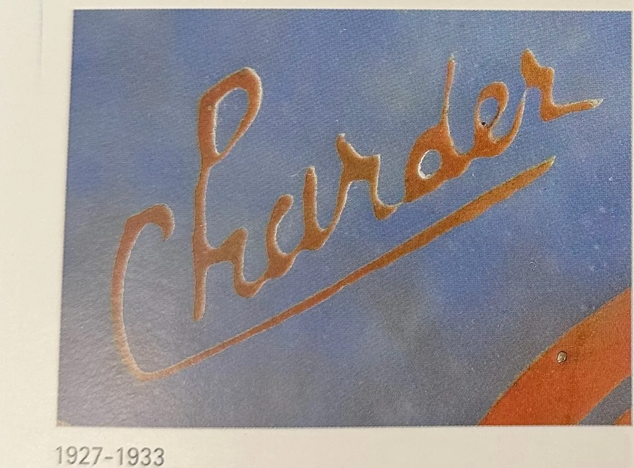 古董签名玻璃Charder，带有独特签名