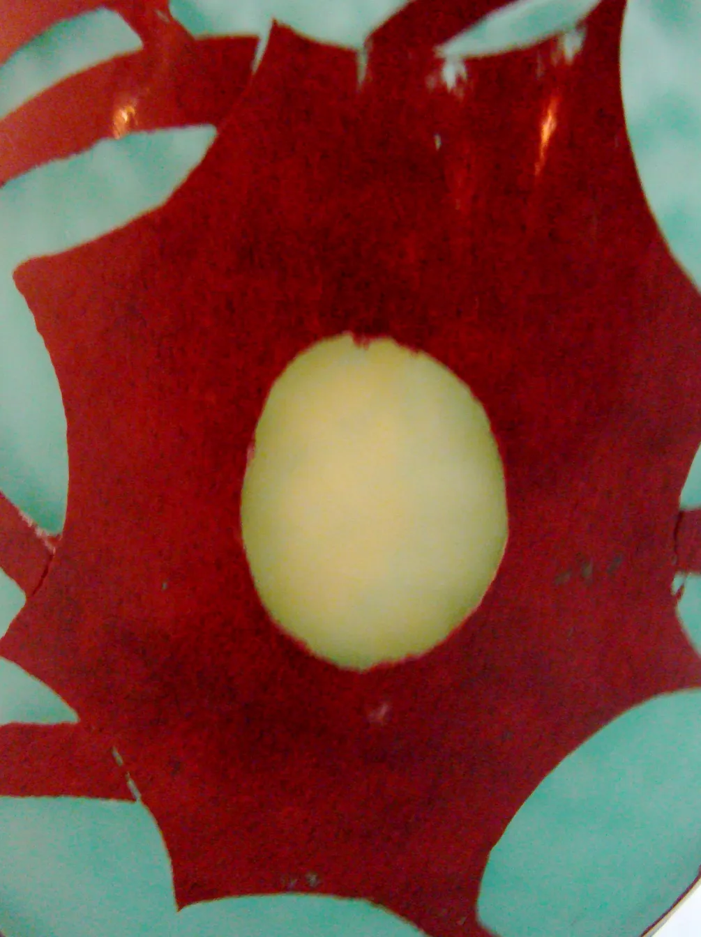 Vidro assinado com design colorido de Charder, antigo.